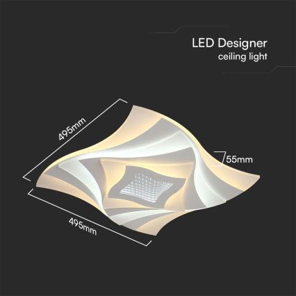 Himmennettävä LED-kattovalaisin LED/75W/230V 3000-6500K + kauko-ohjaus