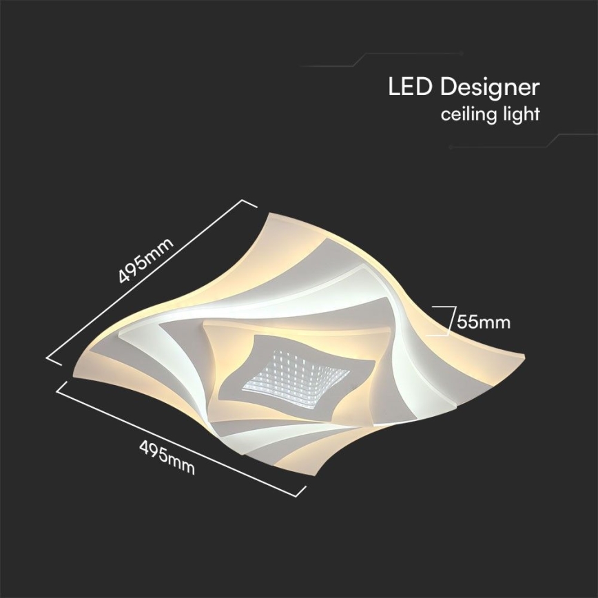 Himmennettävä LED-kattovalaisin LED/75W/230V 3000-6500K + kauko-ohjaus