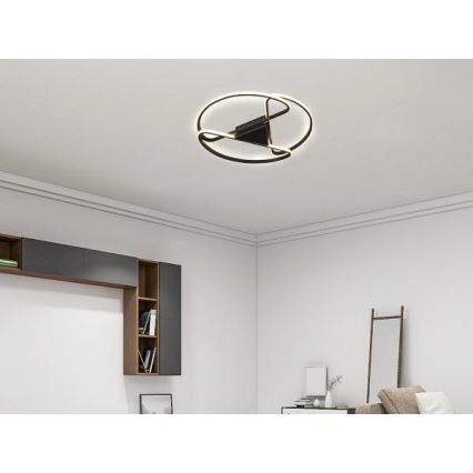 Himmennettävä LED-kattovalaisin LED/75W/230V 3000-6500K musta + kauko-ohjaus