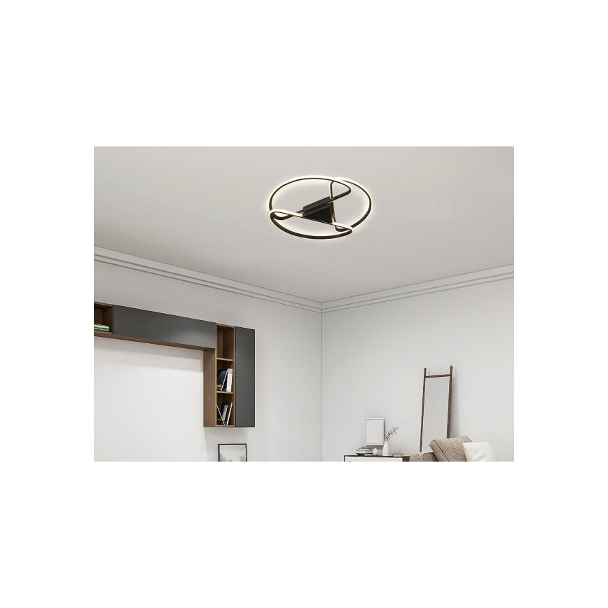 Himmennettävä LED-kattovalaisin LED/75W/230V 3000-6500K musta + kauko-ohjaus