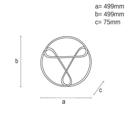 Himmennettävä LED-kattovalaisin LED/75W/230V 3000-6500K musta + kauko-ohjaus