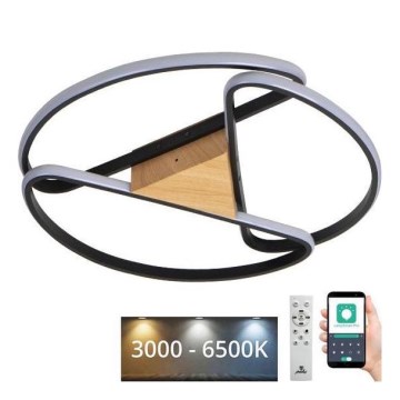 Himmennettävä LED-kattovalaisin LED/75W/230V 3000-6500K ruskea/musta + kauko-ohjaus