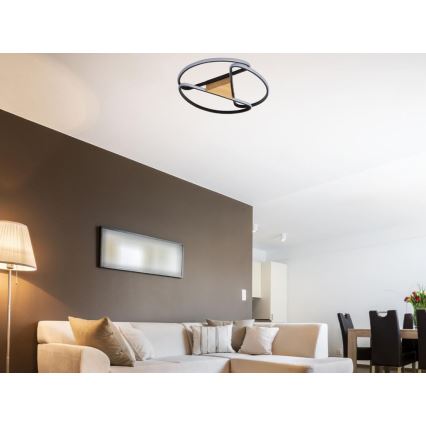 Himmennettävä LED-kattovalaisin LED/75W/230V 3000-6500K ruskea/musta + kauko-ohjaus