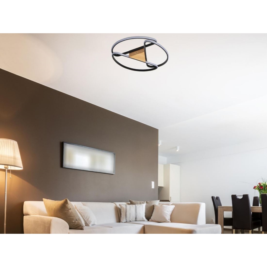Himmennettävä LED-kattovalaisin LED/75W/230V 3000-6500K ruskea/musta + kauko-ohjaus