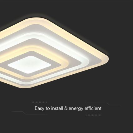 Himmennettävä LED-kattovalaisin LED/77W/230V 3000-6500K + kauko-ohjaus