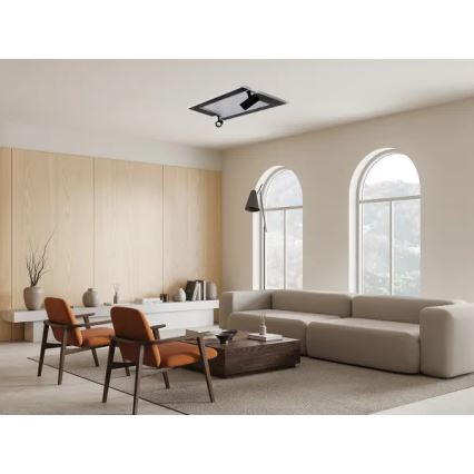 Himmennettävä LED-kattovalaisin LED/80W/230V 3000-6500K musta + kauko-ohjaus
