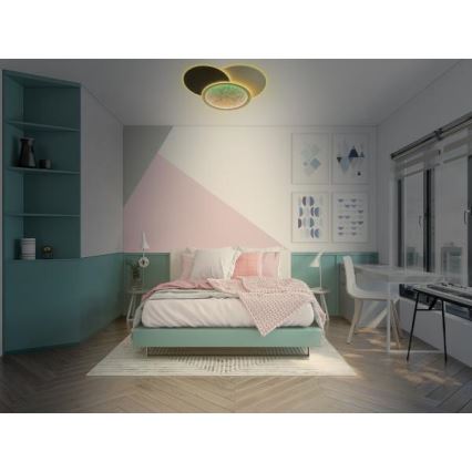 Himmennettävä LED-kattovalaisin LED/80W/230V 3000-6500K valkoinen + kauko-ohjaus
