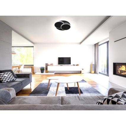 Himmennettävä LED-kattovalaisin LED/90W/230V 3000-6500K musta + kauko-ohjaus