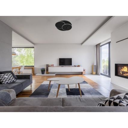 Himmennettävä LED-kattovalaisin LED/90W/230V 3000-6500K musta + kauko-ohjaus