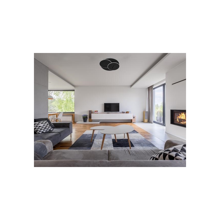 Himmennettävä LED-kattovalaisin LED/90W/230V 3000-6500K musta + kauko-ohjaus