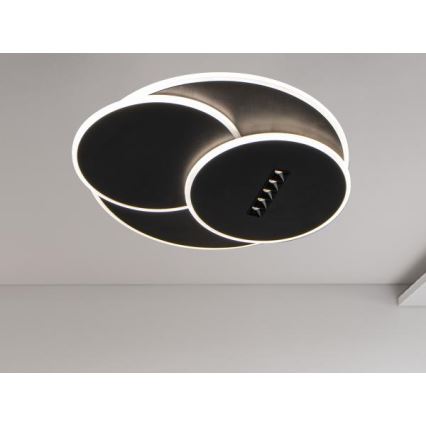 Himmennettävä LED-kattovalaisin LED/90W/230V 3000-6500K musta + kauko-ohjaus
