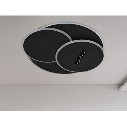 Himmennettävä LED-kattovalaisin LED/90W/230V 3000-6500K musta + kauko-ohjaus