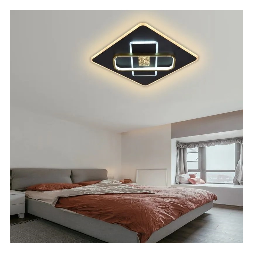 Himmennettävä LED-kattovalaisin LED/90W/230V 3000-6500K musta + kauko-ohjaus