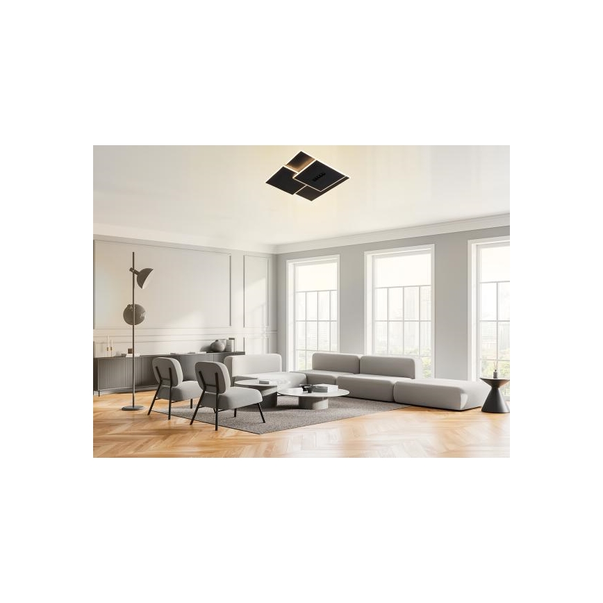 Himmennettävä LED-kattovalaisin LED/95W/230V 3000-6500K musta + kauko-ohjaus