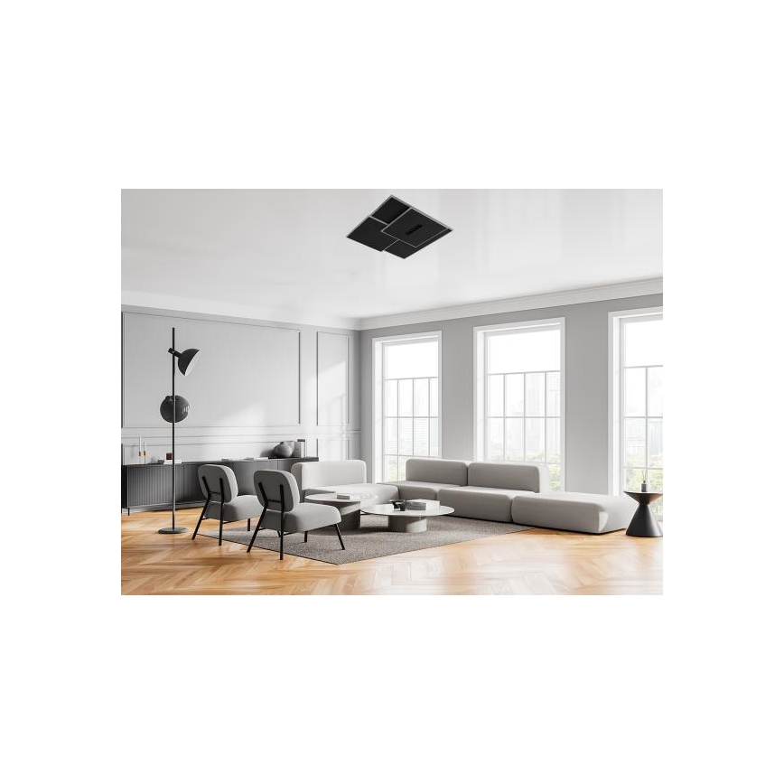 Himmennettävä LED-kattovalaisin LED/95W/230V 3000-6500K musta + kauko-ohjaus