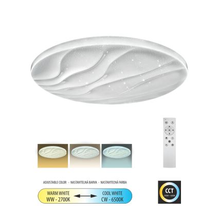 Himmennettävä LED-kattovalaisin LIKA LED/60W/230V 2700-6500K halkaisija 58 cm + kauko-ohjaus