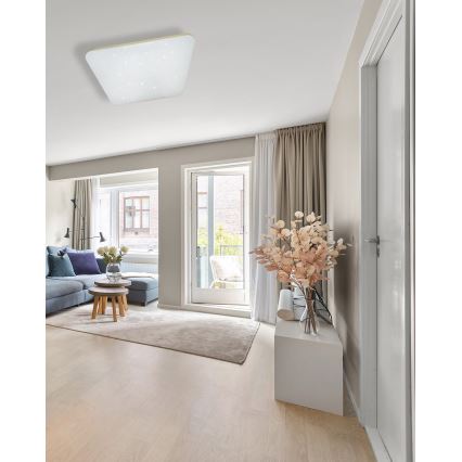 Himmennettävä LED-kattovalaisin MANA LED/60W/230V 2700-6500K 53x53 cm + kauko-ohjaus