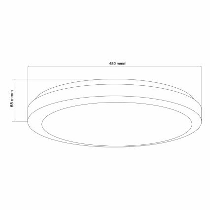 Himmennettävä kylpyhuoneen LED-kattovalaisin MARIAN LED/72W/230V halkaisija 48 cm 3000-6000K IP44 + kauko-ohjaus