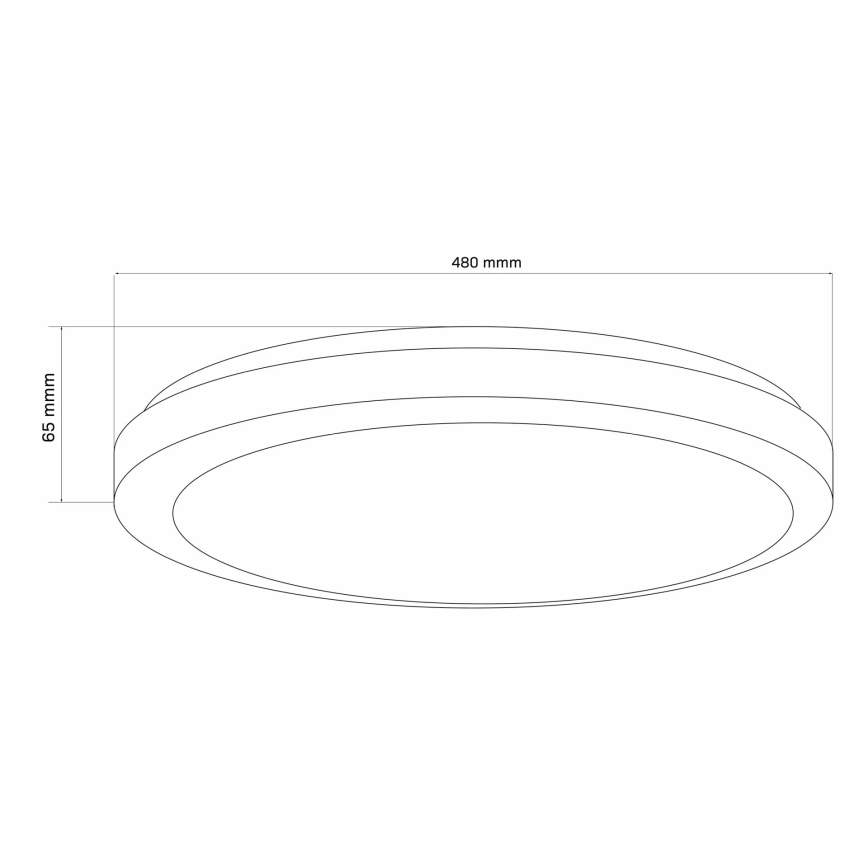 Himmennettävä kylpyhuoneen LED-kattovalaisin MARIAN LED/72W/230V halkaisija 48 cm 3000-6000K IP44 + kauko-ohjaus