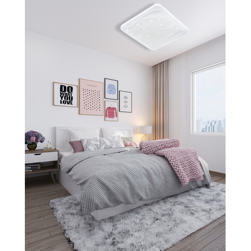 Himmennettävä LED-kattovalaisin NERIS LED/36W/230V 2700-6500K 43x43 cm + kauko-ohjaus
