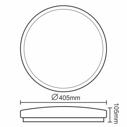 Himmennettävä LED-kattovalaisin OPAL LED/24W/230V