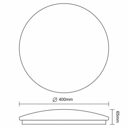 Himmennettävä LED-kattovalaisin OPAL LED/36W/230V 3000-6500K halkaisija 40 cm + kauko-ohjaus