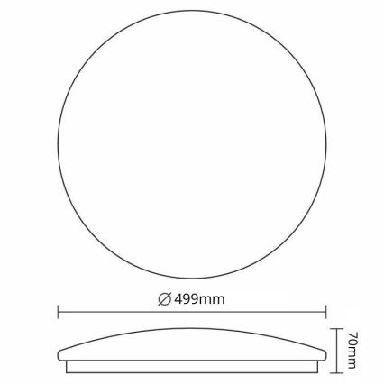 Himmennettävä LED-kattovalaisin OPAL LED/48W/230V 3000-6500K halkaisija 49,9 cm + kauko-ohjaus