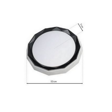 Himmennettävä LED-kattovalaisin OSCAR LED/45W/230V 3000-6000K musta + kauko-ohjaus