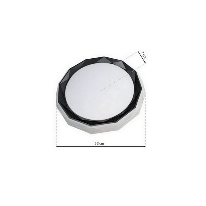 Himmennettävä LED-kattovalaisin OSCAR LED/45W/230V 3000-6000K musta + kauko-ohjaus