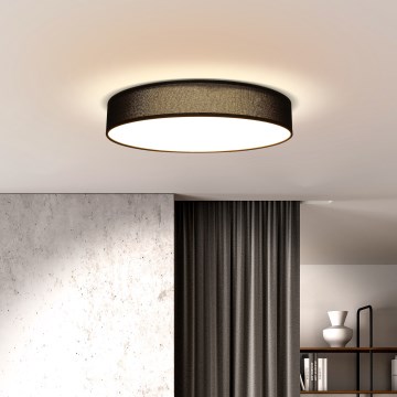 Himmennettävä LED-kattovalaisin PENLEY LED/48W/230V 3000-6500K halkaisija 40 cm musta + kauko-ohjaus