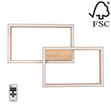 Himmennettävä LED-kattovalaisin RAMME LED/48W/230V + Kauko-ohjain matta tammi - FSC-sertifioitu