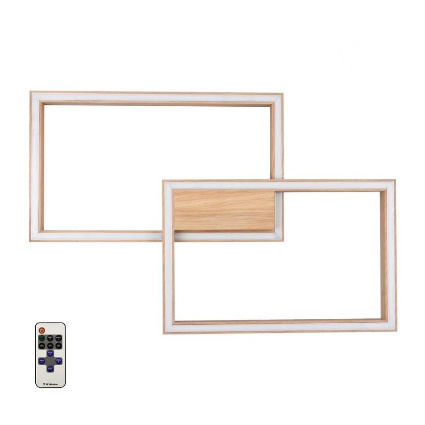 Himmennettävä LED-kattovalaisin RAMME LED/48W/230V matta tammi + kauko-ohjaus