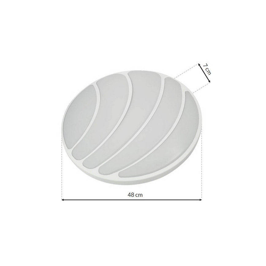 Himmennettävä LED-kattovalaisin SHELL WHITE LED/40W/230V + kaukosäädin