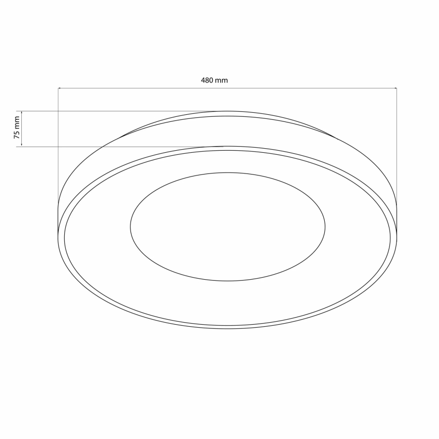 Himmennettävä kylpyhuoneen LED-kattovalaisin WITOLD LED/72W/230V halkaisija 48 cm 3000-6000K IP44 + kauko-ohjaus