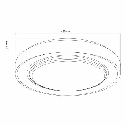 Himmennettävä kylpyhuoneen LED-kattovalaisin ZYGMUNT LED/72W/230V halkaisija 48,5 cm 3000-6000K IP44 + kauko-ohjaus