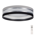 Himmennettävä LED-kattovalo SMART CORAL LED/24W/230V musta/harmaa + kaukosäädin