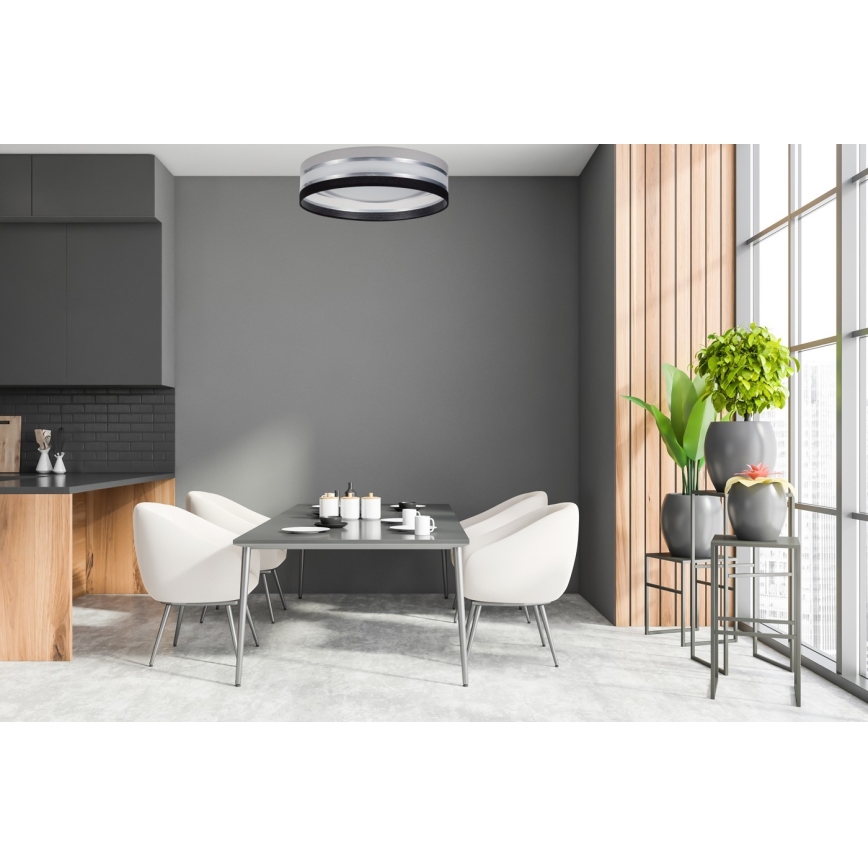 Himmennettävä LED-kattovalo SMART CORAL LED/24W/230V musta/harmaa + kaukosäädin