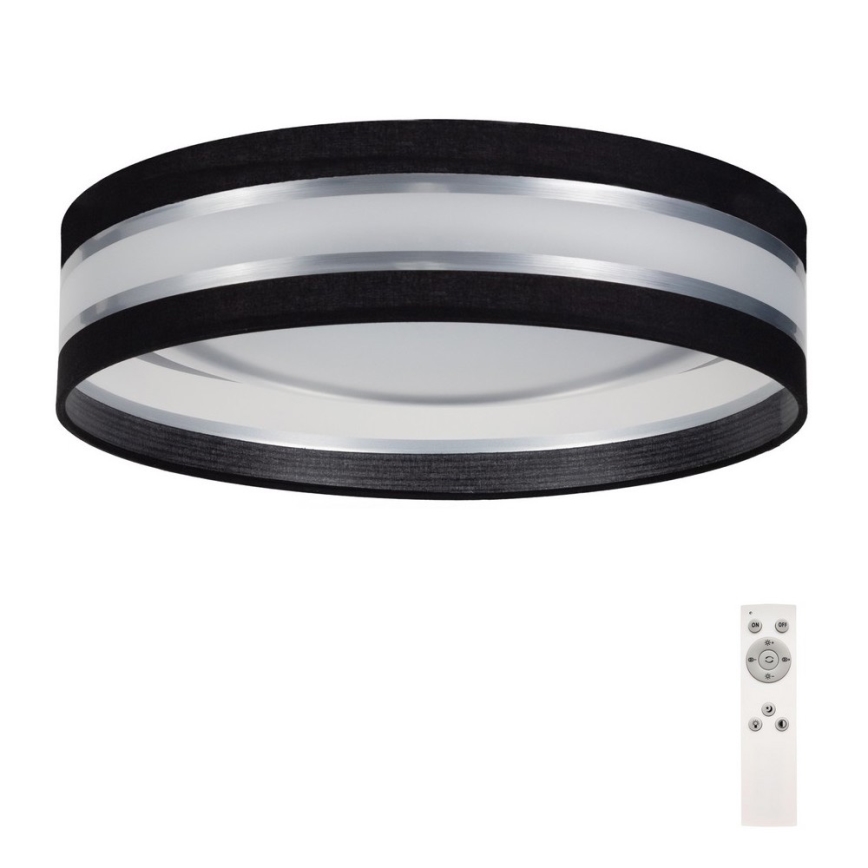 Himmennettävä LED-kattovalo SMART CORAL LED/24W/230V musta/hopea + kaukosäädin