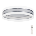 Himmennettävä LED-kattovalo SMART CORAL LED/24W/230V valkoinen/hopea + kaukosäädin