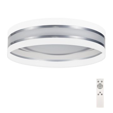 Himmennettävä LED-kattovalo SMART CORAL LED/24W/230V valkoinen/hopea + kaukosäädin