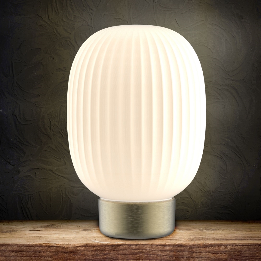 Himmennettävä LED-kosketuspöytävalaisin LATTE LED/1,8W/5V USB 2000 mAh kulta/valkoinen