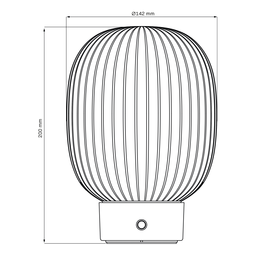 Himmennettävä LED-kosketuspöytävalaisin LATTE LED/1,8W/5V USB 2000 mAh kulta/valkoinen