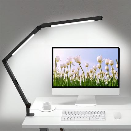LED Himmennettävä kosketus flexible pöytävalaisin LED/12W/230V 3000/4000/5000/6500K CRI 92 musta