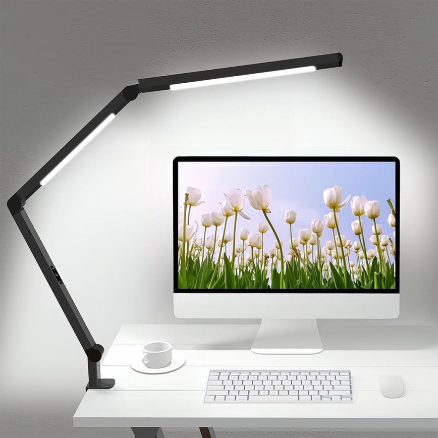LED Himmennettävä kosketus flexible pöytävalaisin LED/12W/230V 3000/4000/5000/6500K CRI 92 musta