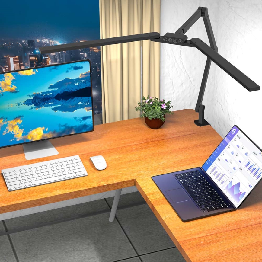 LED Himmennettävä kosketus flexible pöytävalaisin LED/24W/230V 3000-6500K CRI 92 musta