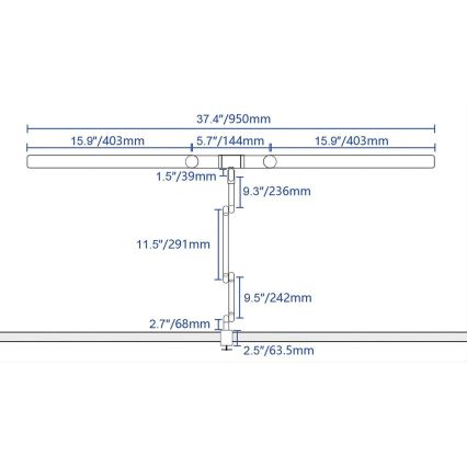 LED Himmennettävä kosketus flexible pöytävalaisin LED/24W/230V 3000-6500K CRI 92 musta