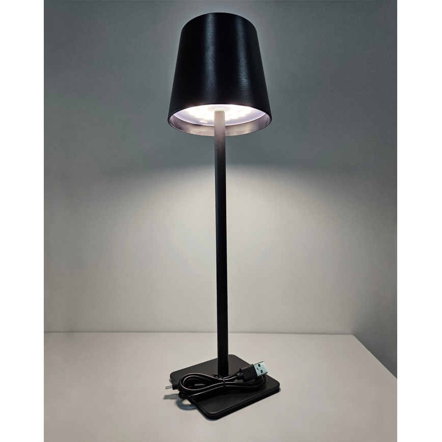 Himmennettävä LED-kosketuspöytävalaisin LED/5W/5V USB 1200 mAh musta