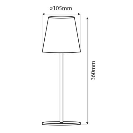 Himmennettävä LED-kosketuspöytävalaisin LED/5W/5V USB 1200 mAh musta