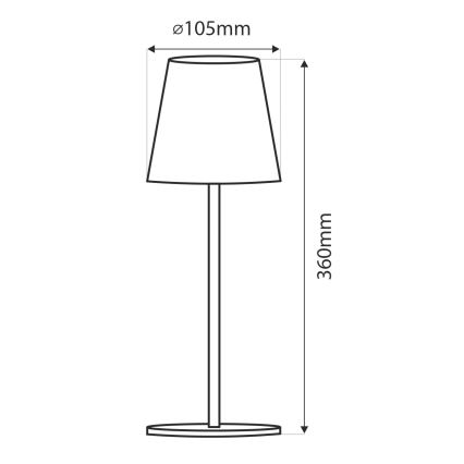 Himmennettävä LED-kosketuspöytävalaisin LED/5W/5V USB 1200 mAh valkoinen