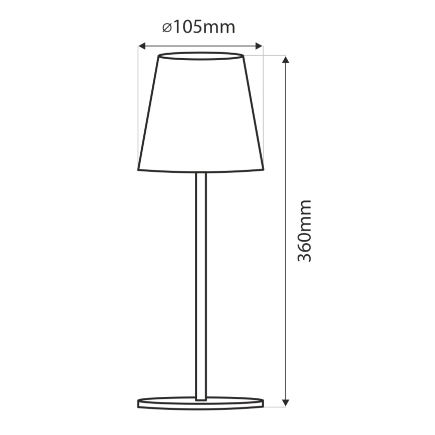 Himmennettävä LED-kosketuspöytävalaisin LED/5W/5V USB 1200 mAh valkoinen